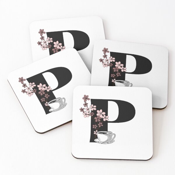 Item preview, Floral Coffee Monogram Letter P designed and sold by Lyssarien.