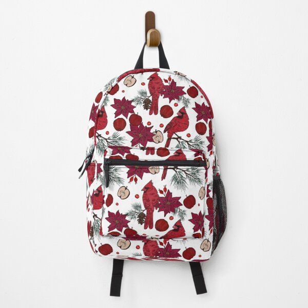 Item preview, red cardinals, apples, berries and poinsettia designed and sold by NayaChu.