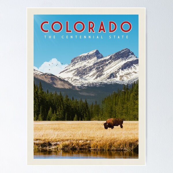 Item preview, Colorado Vintage Travel Poster designed and sold by Vintaprints-co.