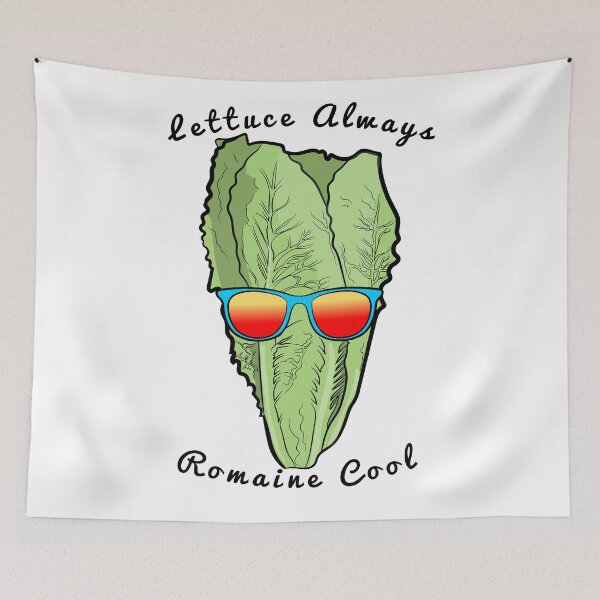 Item preview, Lettuce Always Romaine Cool (cyan) designed and sold by toolongdidntdraw.