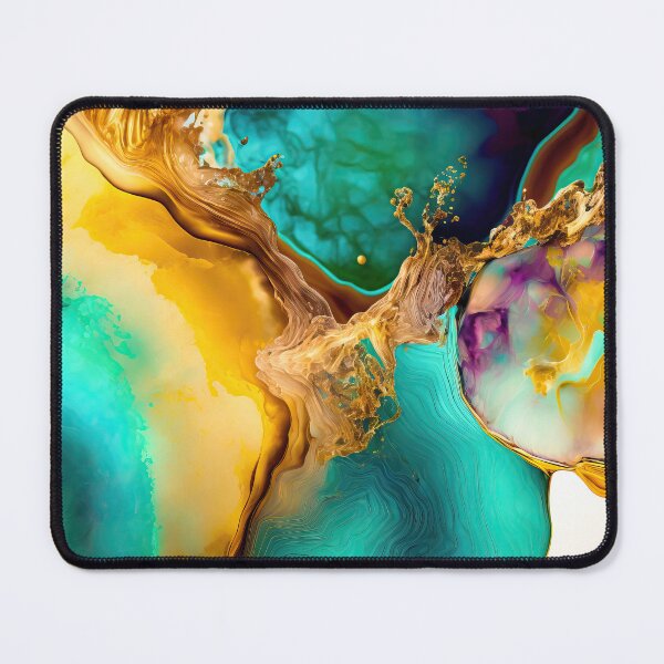 Item preview, Colorful Abstract fluid art  Luxurious Metallic Ink Art,Flowing Abstract Painting Art,Alcohol Ink designed and sold by Dear--moon.