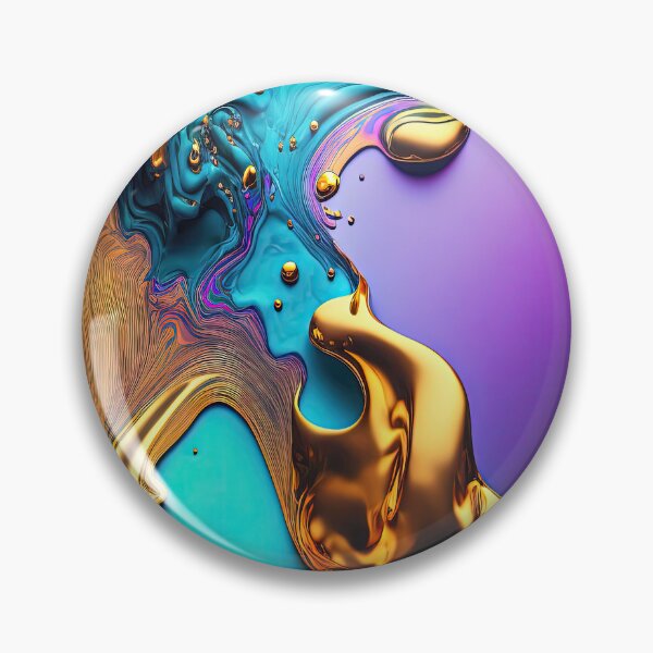 Item preview, Colorful Abstract fluid art  Luxurious Metallic Ink Art,Flowing Abstract Painting Art,Alcohol Ink designed and sold by Dear--moon.