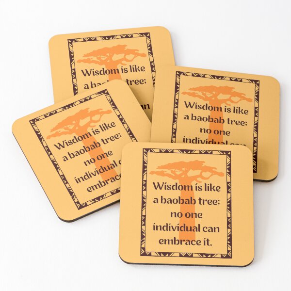 Item preview, Baobab Africa Trees. African Wisdom Quote designed and sold by Rebel-Design.