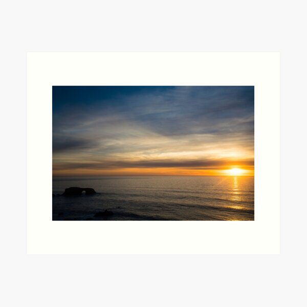 Sunset at Arch Rock, CA Art Print