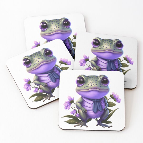 Item preview, frog chibi lavender designed and sold by sammgdesign.