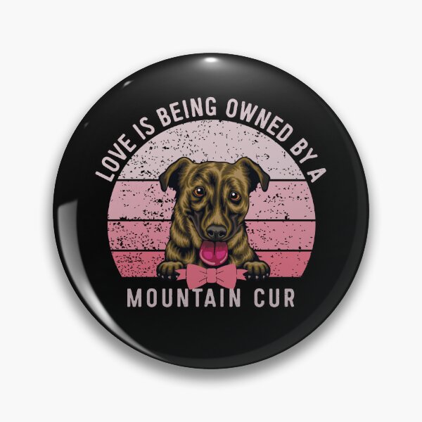 Item preview, Mountain Cur Dog Love Pink Vintage Sunset Valentine designed and sold by Cuddlythopia.