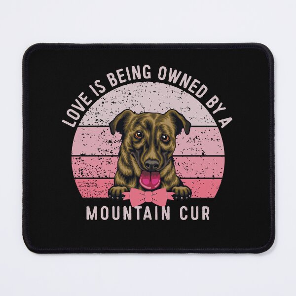 Item preview, Mountain Cur Dog Love Pink Vintage Sunset Valentine designed and sold by Cuddlythopia.