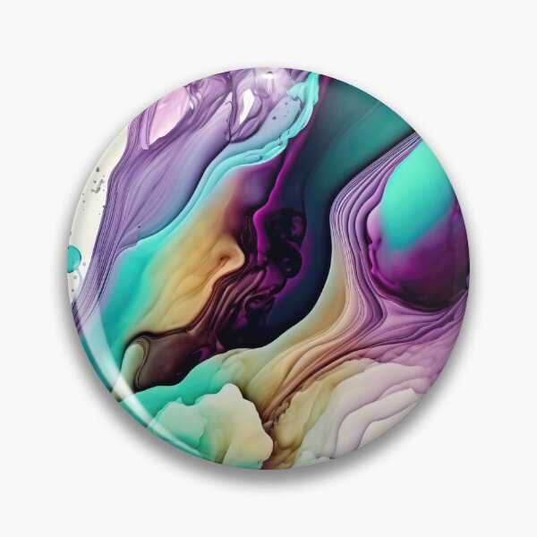 Item preview, Colorful Abstract fluid art  Luxurious Metallic Ink Art,Flowing Abstract Painting Art,Alcohol Ink designed and sold by Dear--moon.