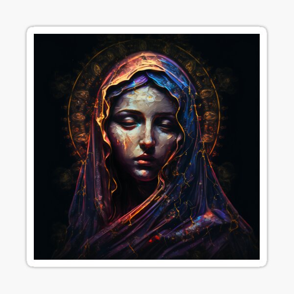 Mystical Virgin Mary Sticker