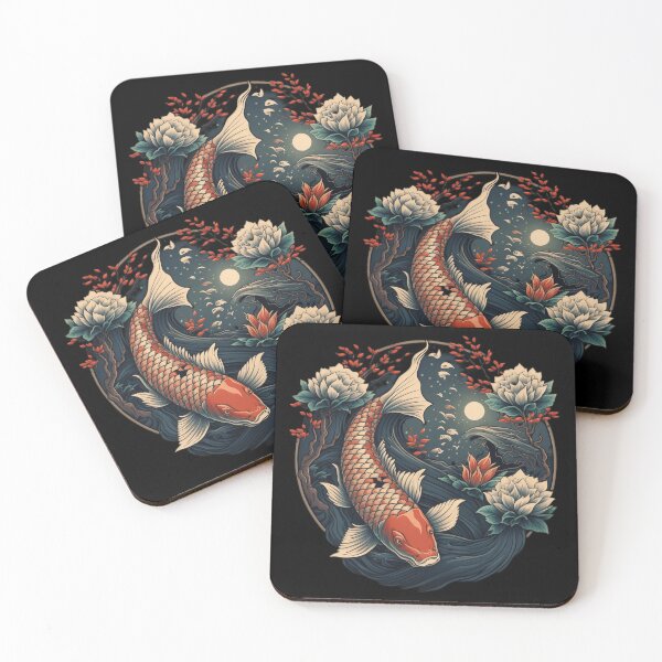 Item preview, japanese fish traditional art designed and sold by BellourouShop.