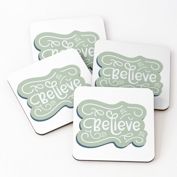 Item preview, Believe | Green Tea Stylized Calligraphy Motivational Inspirational Mantra designed and sold by Cawaiico.