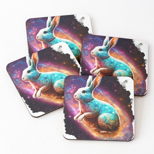 Item preview, Year of the rabbit chinese zodiac sign dark glowing glaxy  designed and sold by art8085.