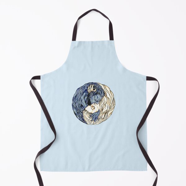 Item preview, Yin Yang Love - Blue and White - Traditional Art - Pen and Ink designed and sold by SubQtaneousArt.
