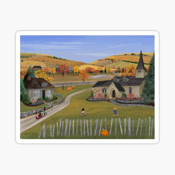 Village Fall Sticker