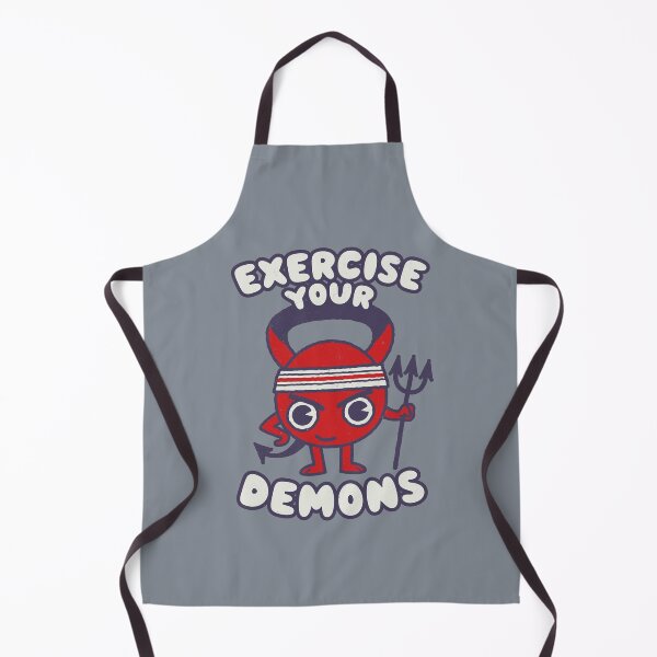Item preview, Exercise Your Demon - Humorous Cartoon Gym Funny Workout Graphic designed and sold by WeirdPunderful.