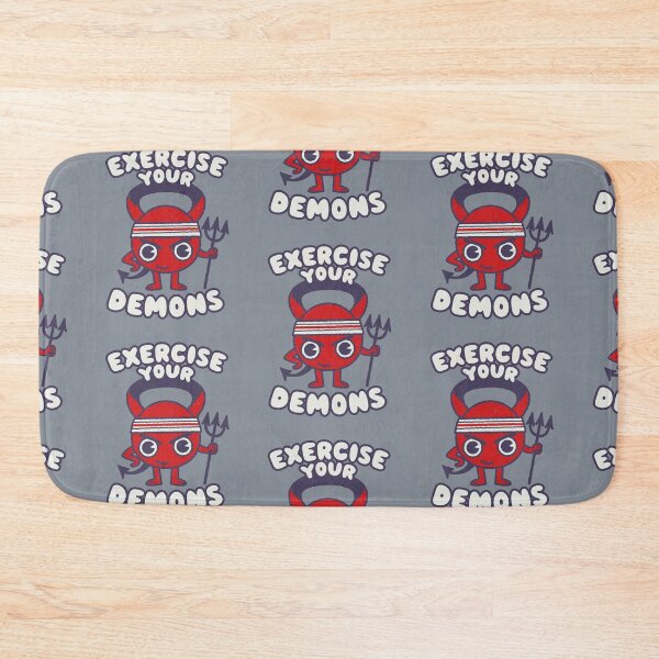 Item preview, Exercise Your Demon - Humorous Cartoon Gym Funny Workout Graphic  designed and sold by WeirdPunderful.