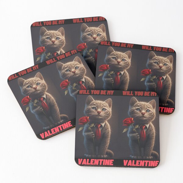 Item preview, Lindo gato pidiendo ser su San Valentín designed and sold by art4thought.