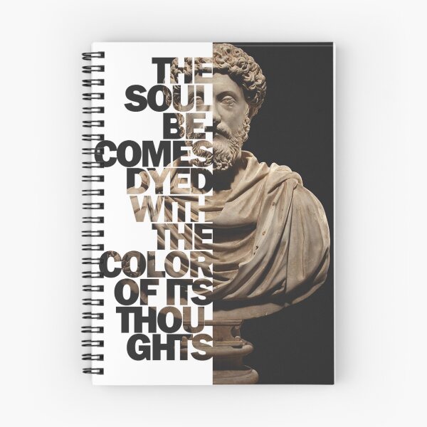 Item preview, Marcus Aurelius The Soul Becomes Dyed with the Quality of its Thoughts designed and sold by Stoic-Designs.