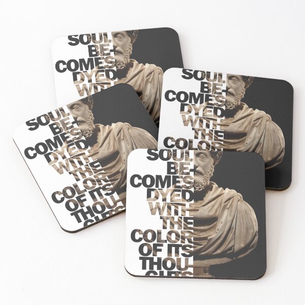 Item preview, Marcus Aurelius The Soul Becomes Dyed with the Quality of its Thoughts designed and sold by Stoic-Designs.