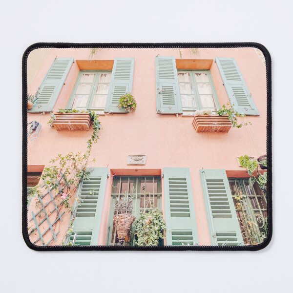 Item preview, House in Antibes, France Travel Print, French Riviera Cote D'Azur Pastel Print, Colorful Town Home designed and sold by radub85.