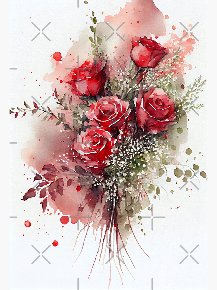 Thoughts of You Bouquet with Red Roses