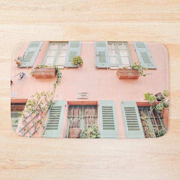 Item preview, House in Antibes, France Travel Print, French Riviera Cote D'Azur Pastel Print, Colorful Town Home designed and sold by radub85.
