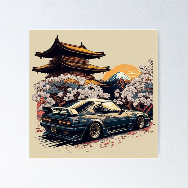 The Beauty of Speed: Ancient Japanese Concept Art of JDM Car