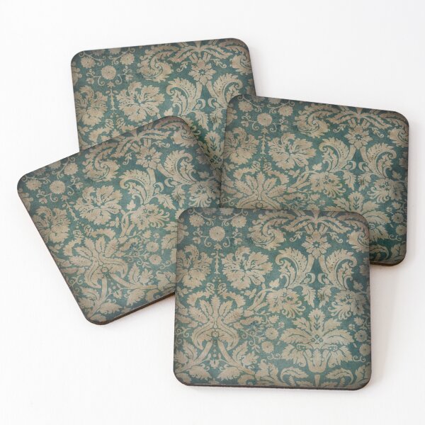 Item preview, Antique Teal Damask  Vintage Distressed Damask Chiffon Top designed and sold by SiliceBtr.