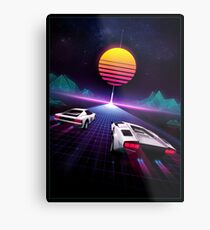 Neon Skyway Metal Print