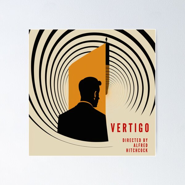 Item preview, Vertigo Movie poster Alfred Hitchcock designed and sold by MeowStore21.