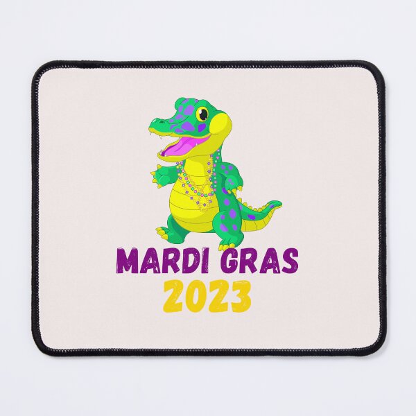 Item preview, Mardi Gras Gator! Colorful Carnival Purple and Gold Design with a Louisiana Alligator Heading out to Party! designed and sold by Lost-World-Shop.