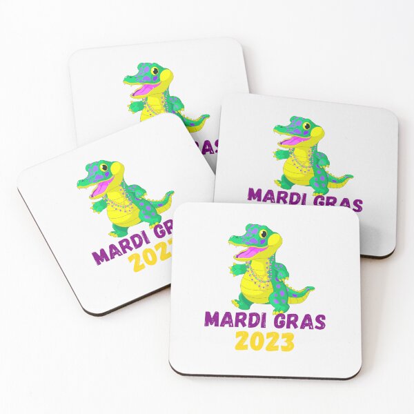 Item preview, Mardi Gras Gator! Colorful Carnival Purple and Gold Design with a Louisiana Alligator Heading out to Party! designed and sold by Lost-World-Shop.