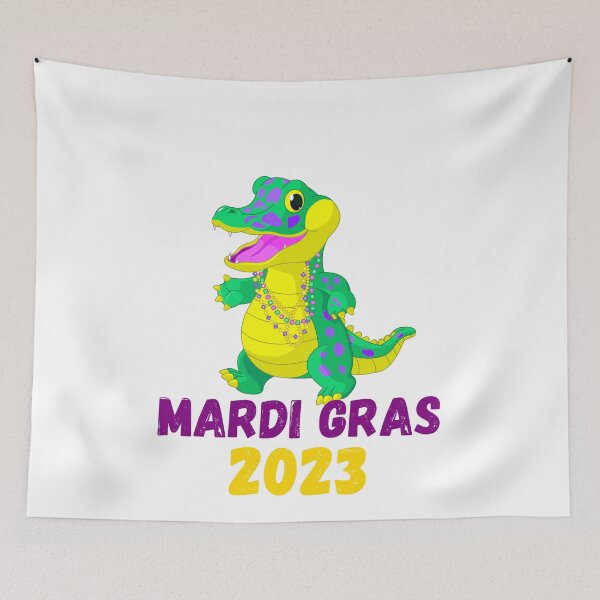 Item preview, Mardi Gras Gator! Colorful Carnival Purple and Gold Design with a Louisiana Alligator Heading out to Party! designed and sold by Lost-World-Shop.