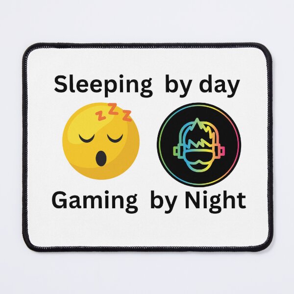 Item preview, Sleeping by day gaming by night designed and sold by Wanc Designs.