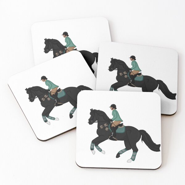 Item preview, Black horse with rider designed and sold by Art By Drina.