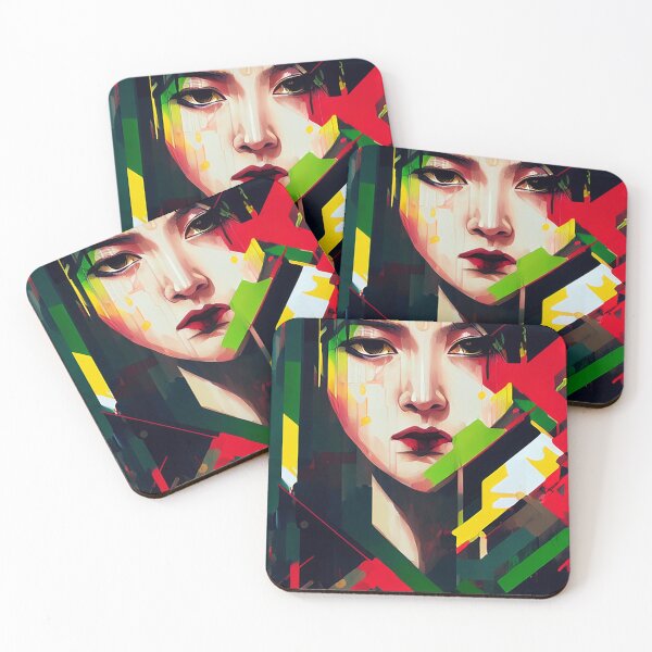 Item preview, THE LADY WITH THE COLORFUL SHAPES designed and sold by chatzous.