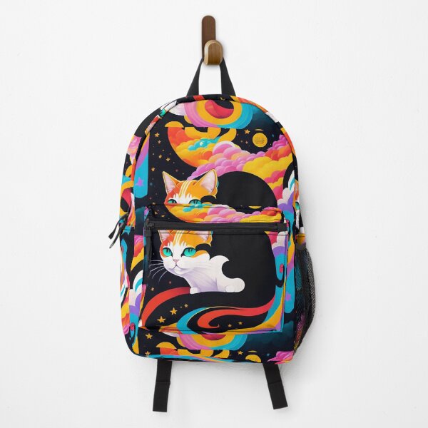 Item preview, beautiful cat colorful abstract vector illustration digital art curls and waves 6 designed and sold by vishalraifx.