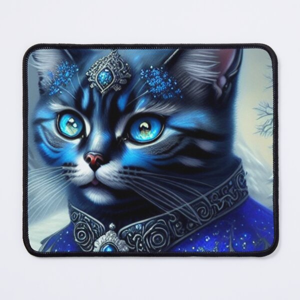 Item preview, Mystical and Majestic: A Jewel-Encrusted Gothic Cat Art Print designed and sold by Nocturne  Paws.