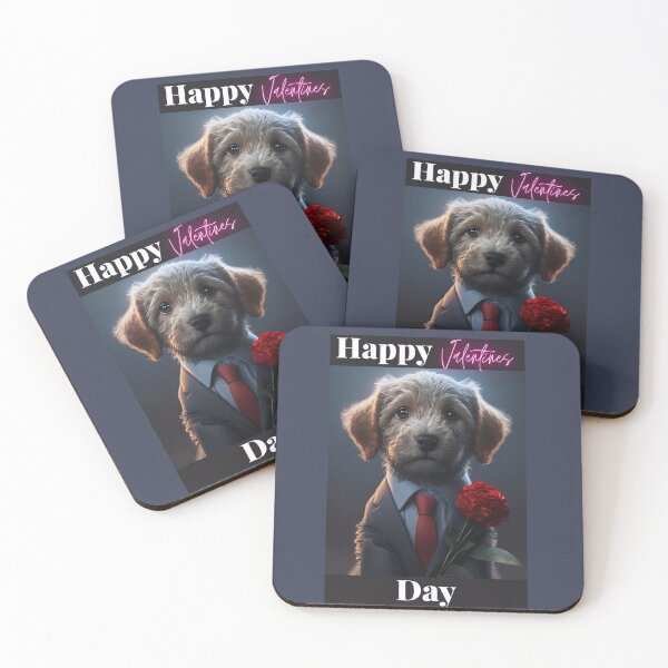 Item preview, Cute dog wishing Valentines day designed and sold by art4thought.