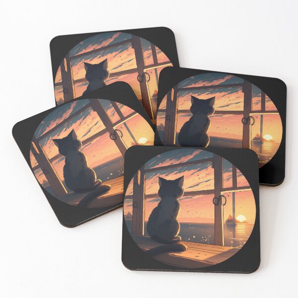 Item preview, Cat Watching Sunset : For Sunset Lovers designed and sold by Ameripensia.