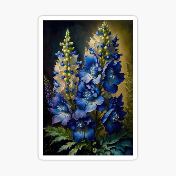 Item preview, Delphinium Flowers designed and sold by Vanover Designs.