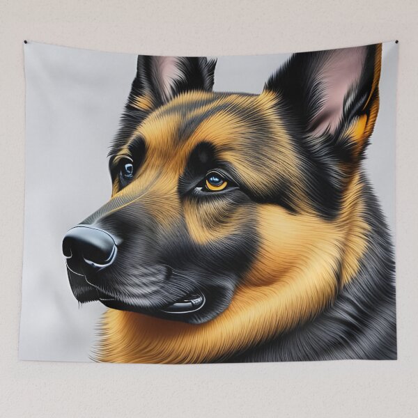 Item preview, German shepherd, charcoal drawing 3, Ai Generated Art  designed and sold by ACC .