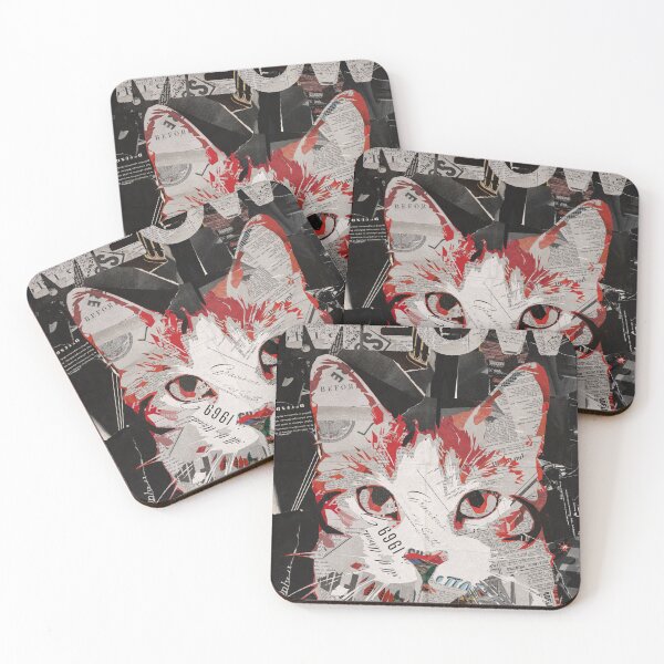 Item preview, cat paper collage art figure #11 designed and sold by artomazo.
