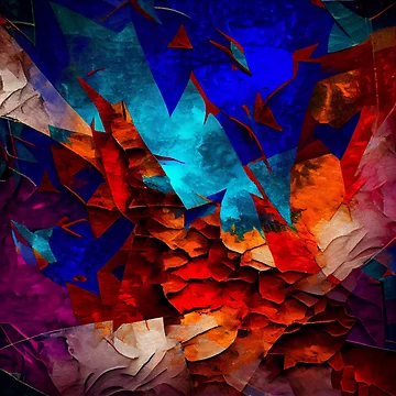 Imagen de la obra Semi Abstract Dramatic Rough Coarse Extreme Pattern Digital Painting de CodeAndColors