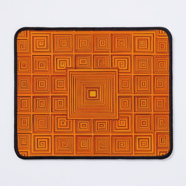 Artikelvorschau, Orange Soft Fine Bold Square Latin Pattern Digital Painting entworfen und verkauft von CodeAndColors.