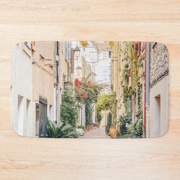 Item preview, Southern France City Streets Travel, Antibes Town French Riviera Print, Cote D'Azur Pastel Colors in Spring designed and sold by radub85.