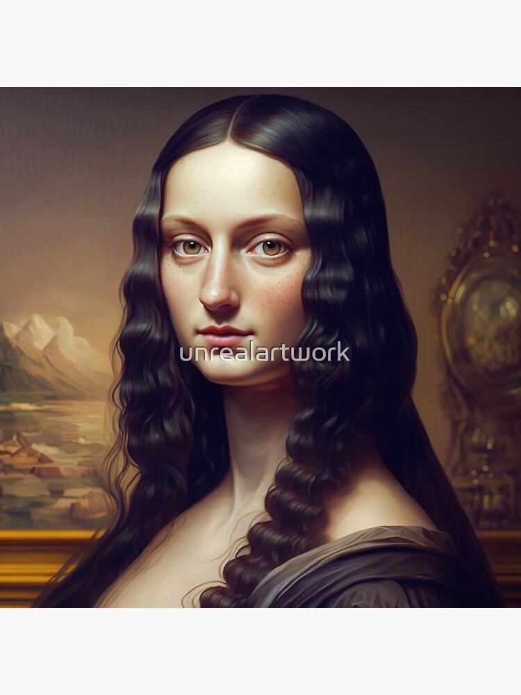 Realistic Anime Style Mona Lisa 3D Drawing | Poster