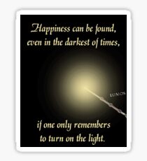 HP happiness quote Sticker