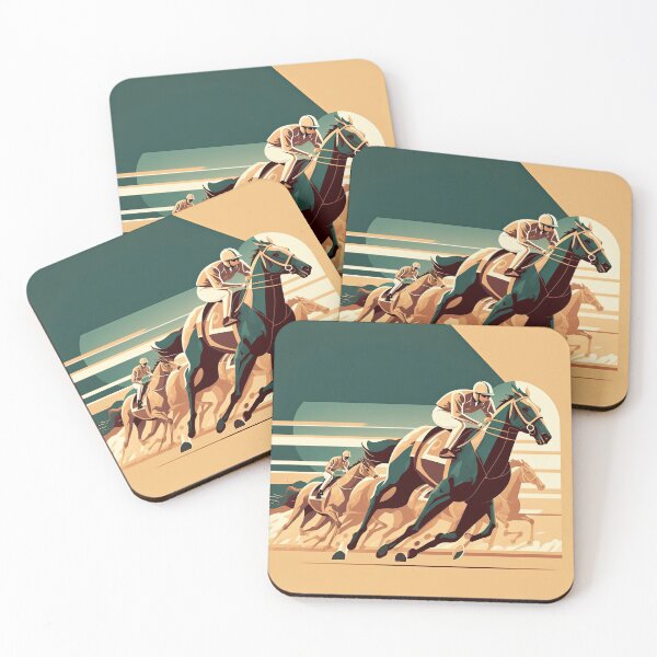 Item preview, Art Deco Style Horse Racing designed and sold by TheArtfulAI.