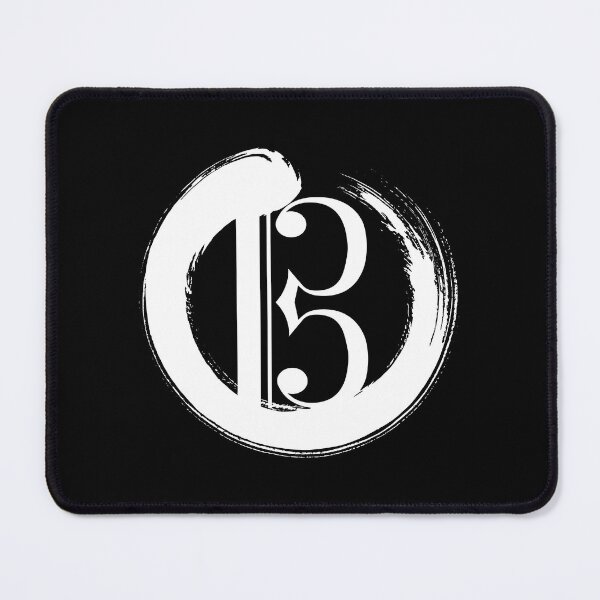 Item preview, Alto or tenor clef in enso circle white designed and sold by piesdesignart.